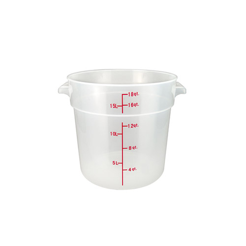 Winco PTRC-18 Polypropylene Round Food Container