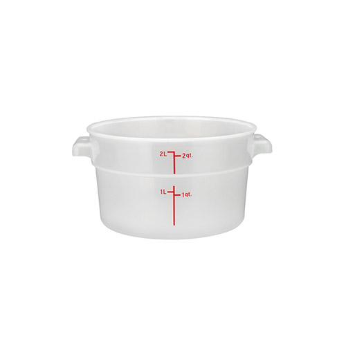 Winco PTRC-2 Polypropylene Round Food Container