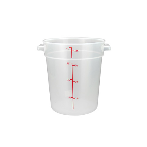 Winco PTRC-4 Polypropylene Round Food Container