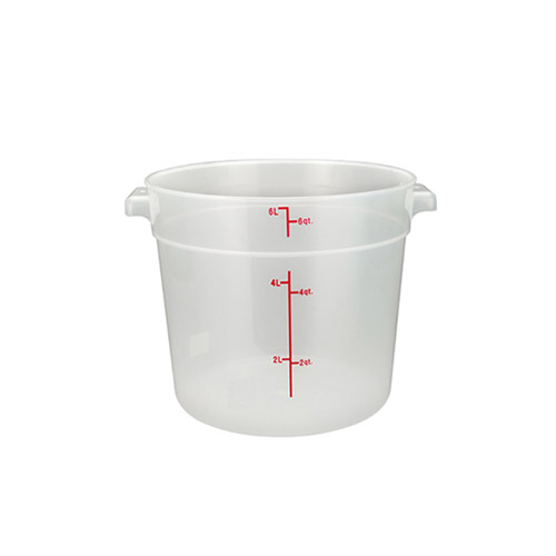 Winco PTRC-6 Polypropylene Round Food Container