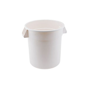 Winco FCW-10 10 Gallon Heavy Duty White Polypropylene Container
