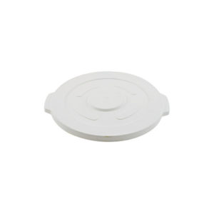 Winco FCW-32L Lid Fits On 32 Gallon White Polypropylene Container