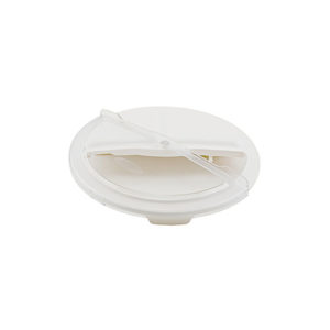 Winco FCW-32RC Rotating Lid Fits On 32 Gallon White Polypropylene Container