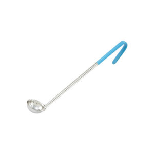 Winco LDC-05 1 1/2 Oz Stainless Steel Serving Ladle With Teal Handle