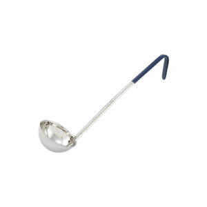 Winco LDC-8 8 Oz Stainless Steel Serving Ladle With Teal Handle