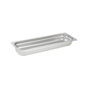 Winco SPJH-2HL Half Long Size Stainless Steel Steam Table / Hotel Pan - 2 1/2