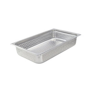 Winco SPJH-104PF Full Size Stainless Steel Perforated Steam Pan - 4