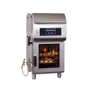 Alto-Shaam CTX4-10EVH Express 10 Pan Half Size Electric Combi Oven With Ventless Hood - 3Ph, 208V