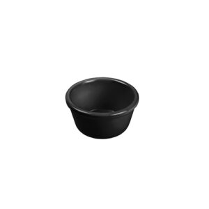 Winco RP-6K 6 Oz Plain Black Melamine Ramekin