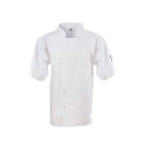Chef Revival J105-S Basic White Short Sleeve Double-Breasted Chef Coat - Small