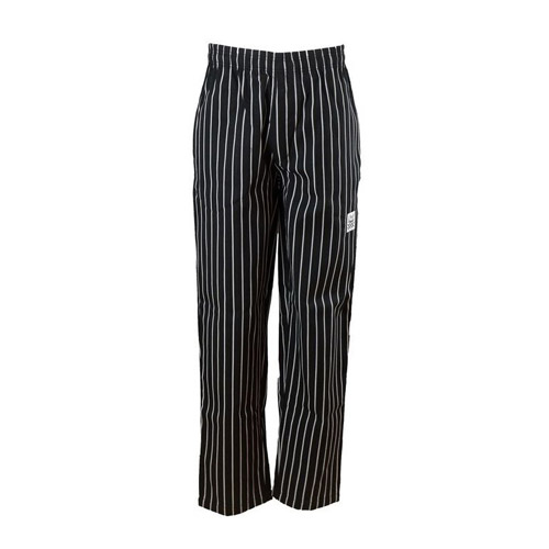 Black white pinstripe pants sales