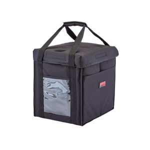 Cambro GBD121515110 Insulated Black Medium Folding Food Delivery Bag