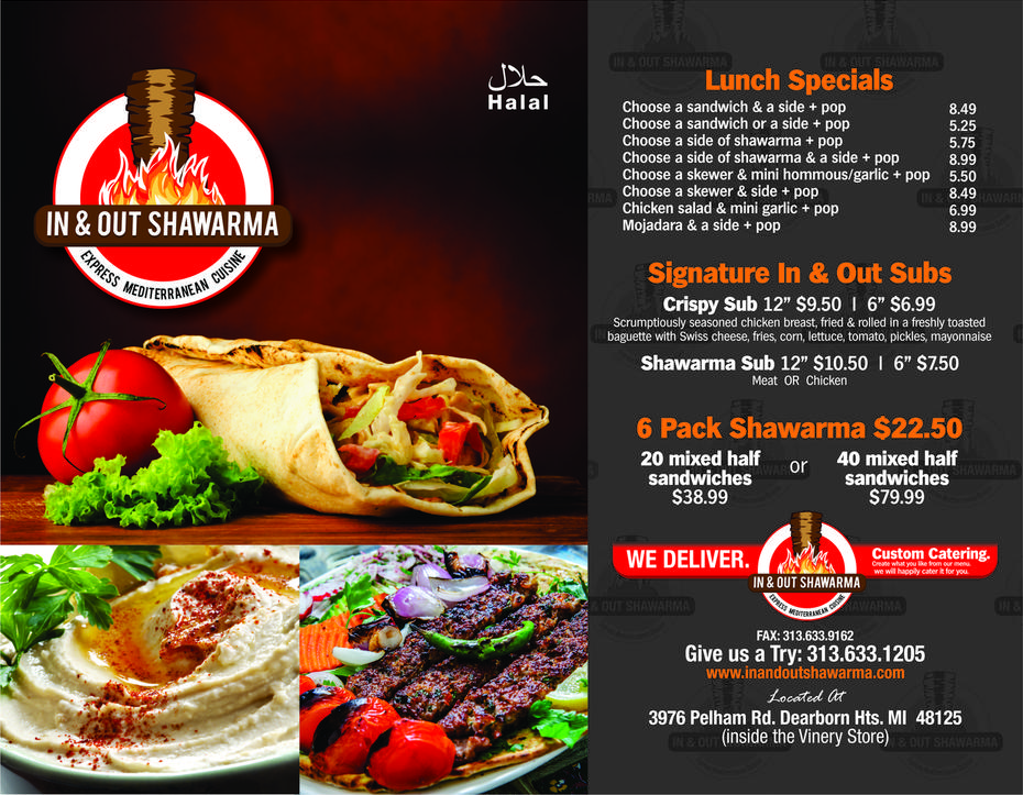 Shawarma Menu