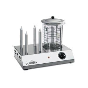 Eurodib HOTDOG 4 Spike Hot Dog Steamer & Bun Warmer