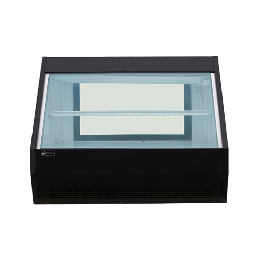 EFI CDS-1200B 48″ Straight Glass 2 Door Floor Refrigerated Display Case - Black Exterior