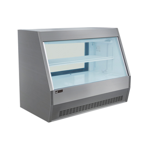 EFI CDS-1200S 48″ Straight Glass 2 Door Floor Refrigerated Display Case - Stainless Exterior