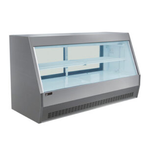 EFI CDS-2000S 78″ Curved Glass 2 Door Floor Refrigerated Display Case - Stainless Exterior