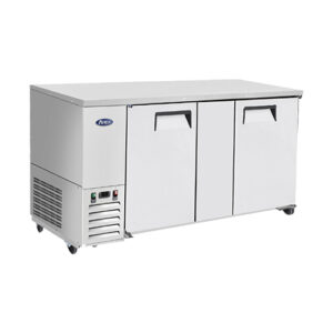 Atosa MBB69GR 68″ 2 Door Solid Stainless Back Bar Refrigerator