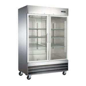 Omcan RE-CN-0041-G-HC 2 Door Glass Reach-In-Refrigerator