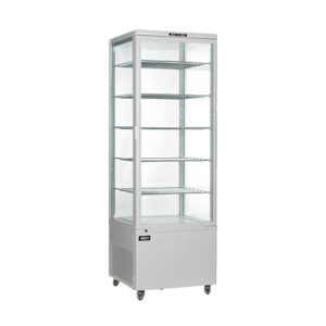 Omcan RS-CN-0500 26″ Straight Glass Floor Refrigerated White Display Case