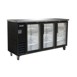 Celcold CBB72G 72″ 2 Door Glass Back Bar Refrigerator