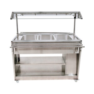 Omcan DW-CN-1210 3 Pan Electric Hot Food Table with Light
