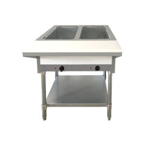 Omcan FW-CN-0002-H 2 Pan Electric Hot Food Table with Cutting Board